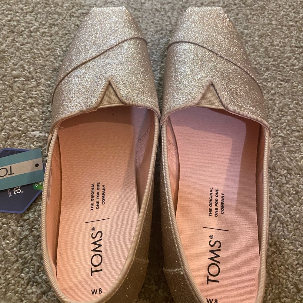 Gold glitter Toms